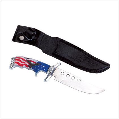 American flag/Eagle stainless steel blade