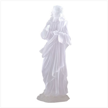 Frosted Jesus with LED light